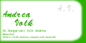 andrea volk business card